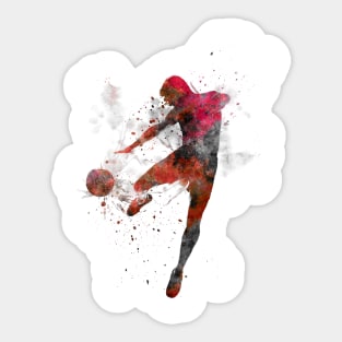 Soccer player in watercolor Sticker